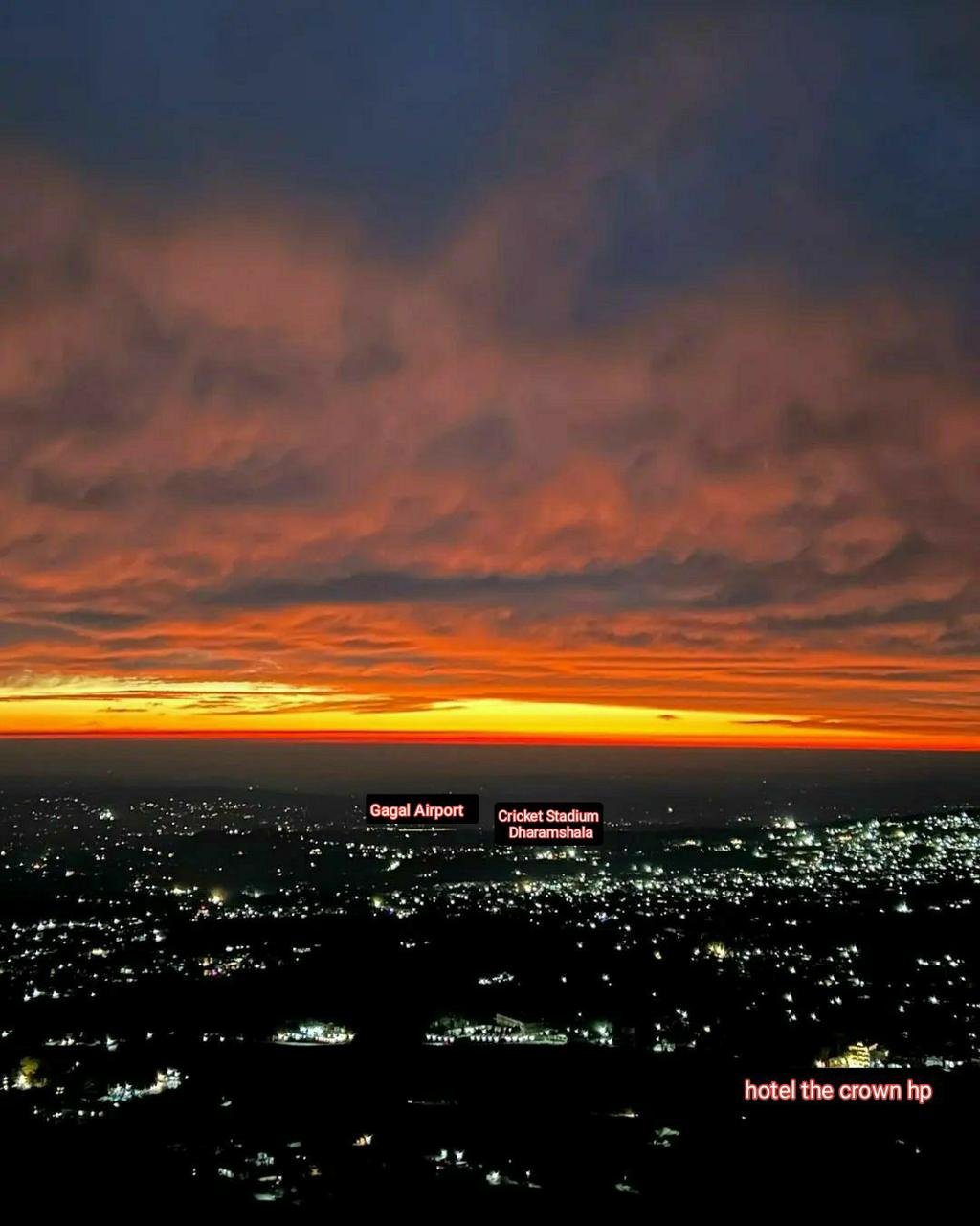 Himalayan Sunset - Hotel The Crown Dharamshala